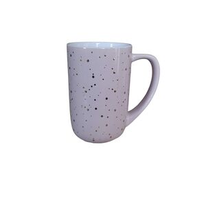 davids tea pink mug with gold dots